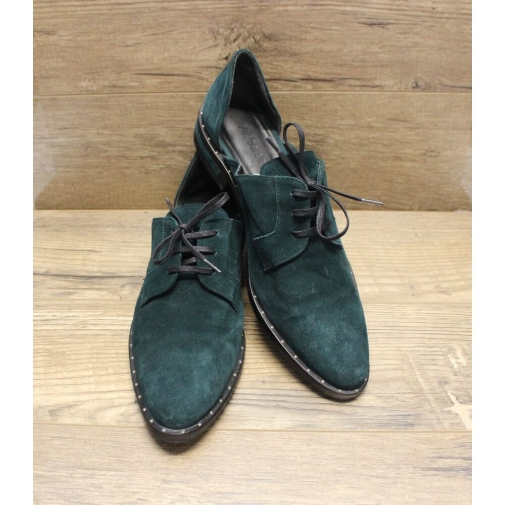 Freda Salvador women's suede leather pointed D'Orsay studded Oxford shoes